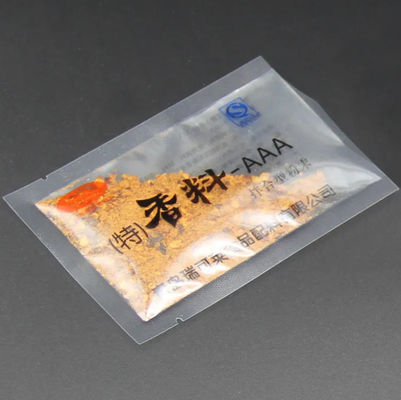 Eco Friendly Custom Printed Plastic Small Bag Spice Sugar 3 Side Sealing Transparent Food Packaging Sachet