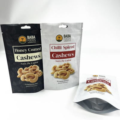 Sampel Gratis Kantong Pencetakan Digital Kantong Mylar Zipper Proof Bau Kacang Kacang kemasan kantong permukaan matte Doypack Untuk Kacang