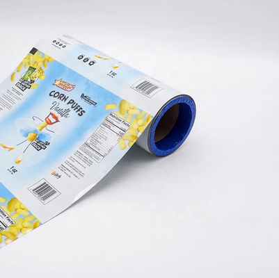 Custom Foil Laminated Aluminium Plastic Food Flexible Packaging Film Roll Sachet Untuk Taro Tomato Potato Chips Packaging