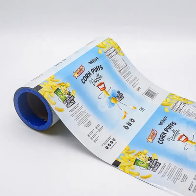 Custom Foil Laminated Aluminium Plastic Food Flexible Packaging Film Roll Sachet Untuk Taro Tomato Potato Chips Packaging