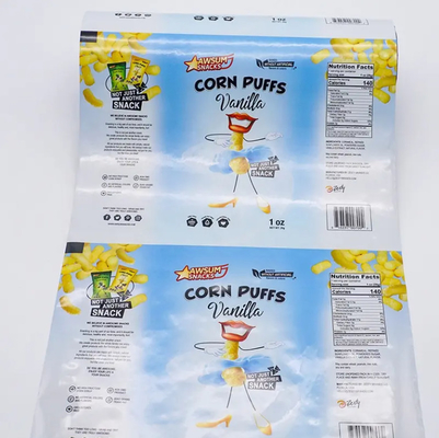 Custom Foil Laminated Aluminium Plastic Food Flexible Packaging Film Roll Sachet Untuk Taro Tomato Potato Chips Packaging
