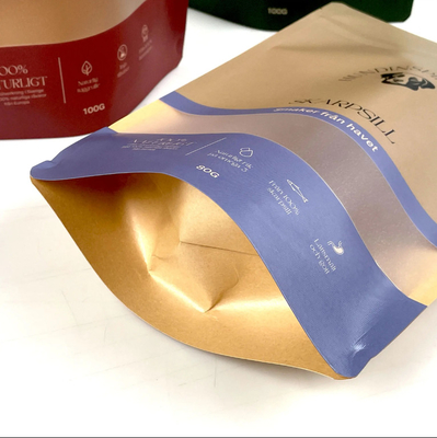 Kemasan makanan yang dapat digunakan kembali Kantong berdiri Nut Snack Penyimpanan Kantong tertutup Kemasan plastik Kantong foil aluminium