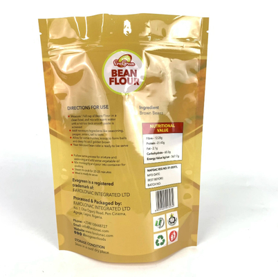 Eco Friendly Plastic Bag yang Bisa Ditutup Kembali Buah Bean Flour Candy Cookies Snack Package Bag Stand Up Zipper Bag Untuk Makanan
