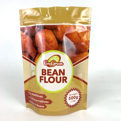 Eco Friendly Plastic Bag yang Bisa Ditutup Kembali Buah Bean Flour Candy Cookies Snack Package Bag Stand Up Zipper Bag Untuk Makanan