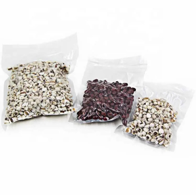 Di dalam stok dan kustom jelas transparan nilon PE berlapis plastik penyimpanan makanan kemasan ruang vakum sealer tas