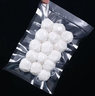 China Supplier Grosir Kantong Segel Vakum Tekstur Embossed Hitam Kemasan Makanan Transparan Kantong Segel Vakum