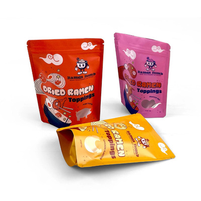Kantong Plastik Segel yang Dapat Digunakan Kembali Biskuit Sarapan Makanan Stand-Up Kantong Kantong Kemasan Segel Buktinya Kelembaban