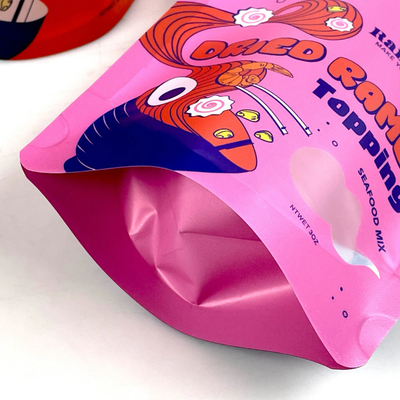 Kantong Plastik Segel yang Dapat Digunakan Kembali Biskuit Sarapan Makanan Stand-Up Kantong Kantong Kemasan Segel Buktinya Kelembaban