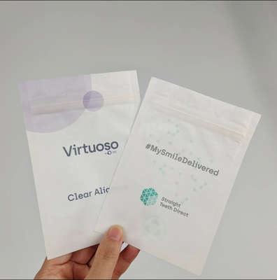 Tas kecil bersegel tiga sisi Biodegradable Custom Printing Sachet Untuk Kopi Teh Ceker Makanan ringan Kemasan Makanan Sampel Tas