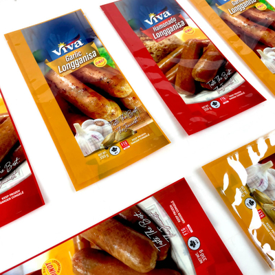 Tas Segel Custom Makanan Masak Tas Makanan Beku Kemasan Plastik Kantong Segel Tiga