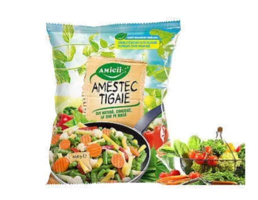 Tas kemasan khusus untuk kemasan makanan beku, kelas makanan tiga sisi panas disegel kantong penyimpanan vakum untuk makanan beku dan sayuran