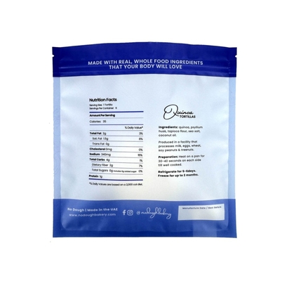 Cetak Kustom Grosir Kantong Segel Tiga Sisi, Kantong Plastik Polyethylene Food Grade, Dengan Jendela Dan Resleting Biskuit yang Dapat Digunakan Kembali