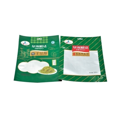 Plastik 3-Side Sealed Zipper Packaging Bag dapat disesuaikan, panas disegel dan disegel kembali, dan adalah Food Packaging Bag datar