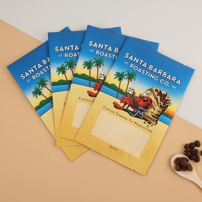 Digital Printing Custom Printed Plastic Aluminium Foil Bag Coffee Snack Tiga Sisi Segel Tas Datar Tas Belakang Segel Tas
