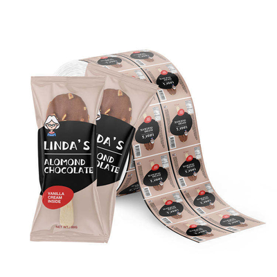 Film Gulungan Plastik Kemasan Makanan Cetak Kustom Kemasan Es Krim Aluminium Foil Dilaminasi