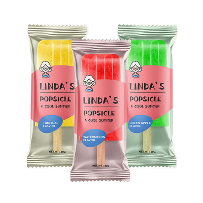 Film Gulungan Plastik Kemasan Makanan Cetak Kustom Kemasan Es Krim Aluminium Foil Dilaminasi