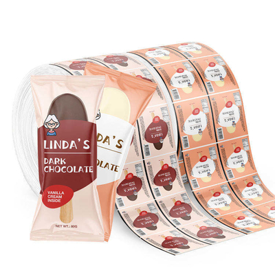 Film Gulungan Plastik Kemasan Makanan Cetak Kustom Kemasan Es Krim Aluminium Foil Dilaminasi