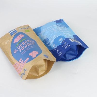 Tas Tegak Logo Kustom Grosir, Kantong Kemasan Food Grade, Kantong Kemasan Bubuk yang Dapat Ditutup Kembali