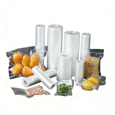 Custom Printed Wholesale Transparent Nylon Vacuum Bag One Side Clear Bag Untuk Daging atau Sayuran