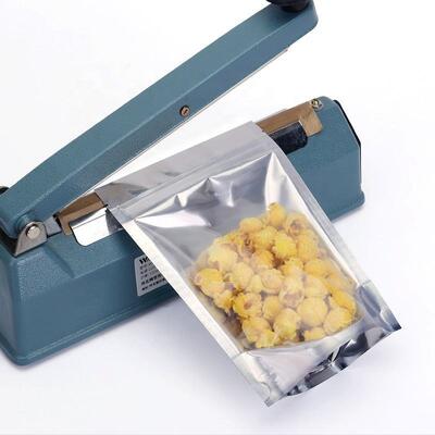 Glossy Aluminium Foil Laminasi yang Dapat Digunakan Kembali Pengiriman Makanan Ziplock Bag Yin Yang Stand Up Bag Dengan Bagian Depan yang Jelas