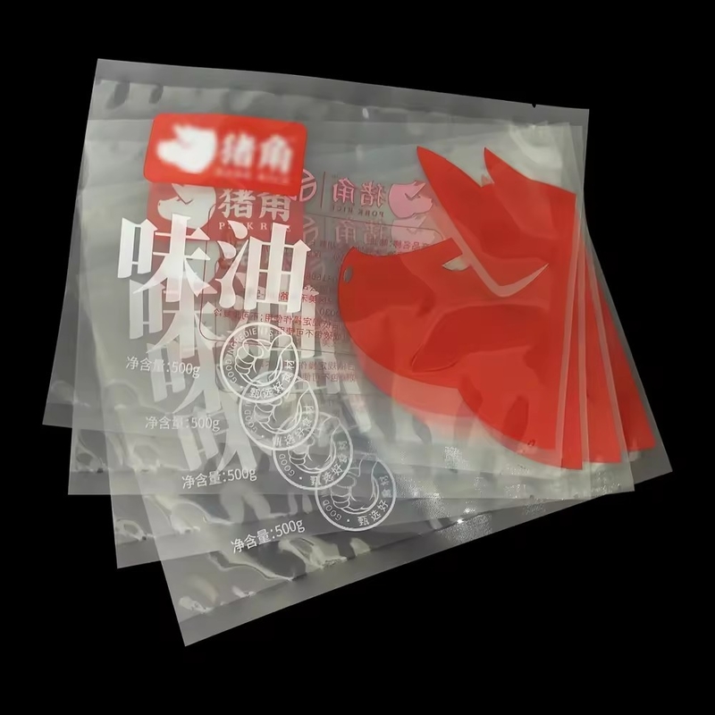 Custom Printed Three Side Seal Bag Nylon Frozen Food Saver Plastic Vacuum Seal Bag Untuk Makanan Daging