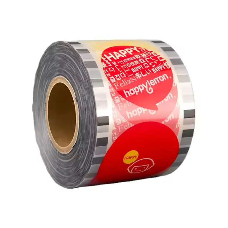 Laminated Plastic Roll Sealing Film Packaging Custom Printed 90mm 95mm Common Sealing Film Pp Paper Film Untuk Bubble Tea