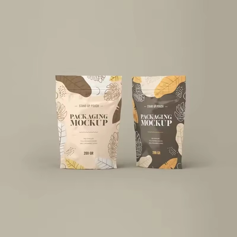 Kemasan kelas makanan yang dapat ditutup kembali Kantong berdiri di atas permukaan kantong zipper dengan foil katup kantong kopi ziplock