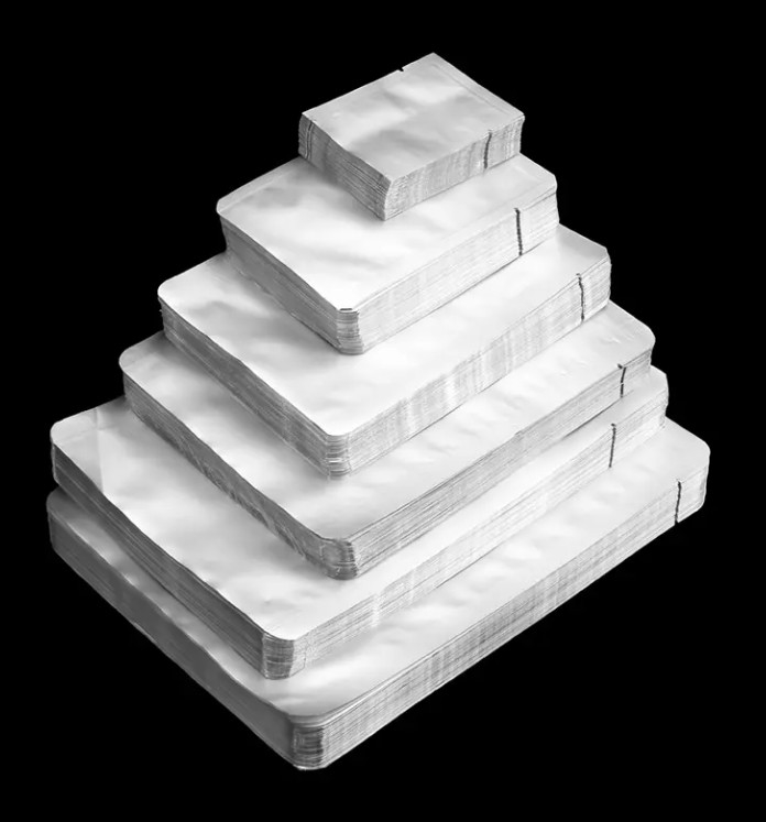 Warna Perak Bag Besar Vakuum Disegel Aluminium Foil Food Packaging Bags Vakuum Heat Seal