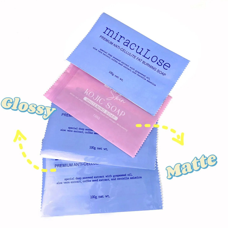 Disesuaikan Cetak Plastik Sachet Kecil Kembali Sisi Segel Kantong Bantal Kantong Sabun Kemasan Mylar Kantong