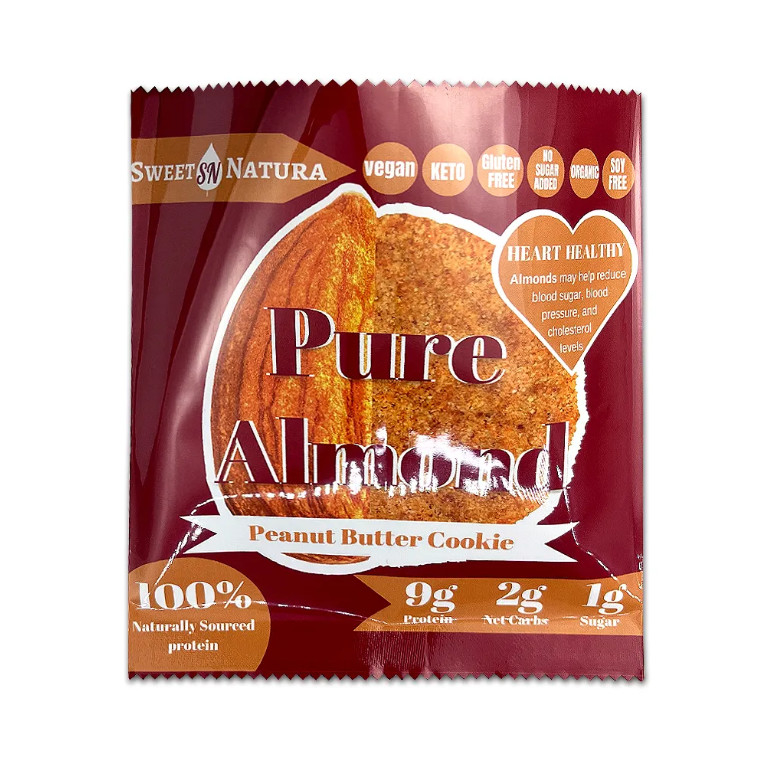 Desain Custom Printed Glossy Shiny Surface Aluminium Foil Inside Back Seal Bags Untuk Kemasan Kue Peanut Butter