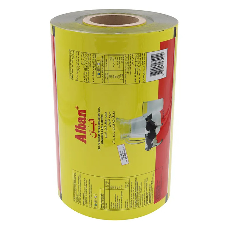 Fleksibel Laminasi Aluminium Spice Plastik Film Roll Makanan Plastik Packing Film Rolls Material Untuk bubuk susu