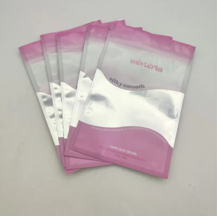 Grosir Logo Custom Zipper Segel Tiga Sisi Plastik Pouching Bag Bag Bag Daur Ulang Kemasan 3 Sisi Segel Bag