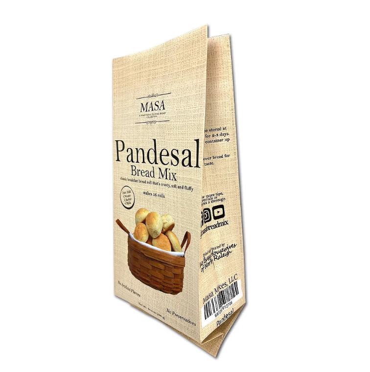 Kantong Kemasan Plastik Kelas Pangan Custom Printing Side Gusset Bag Untuk Roti Campuran Kantong Kemasan