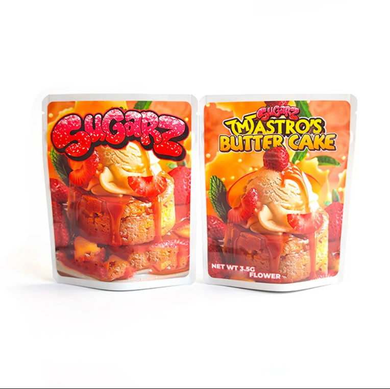 Bau Proof Kembali Cetak Sticker Plastik Packing Bag 400mg 600mg 1000mg 1lb Mylar Bag Custom Cetak Makanan Kemasan Kantong