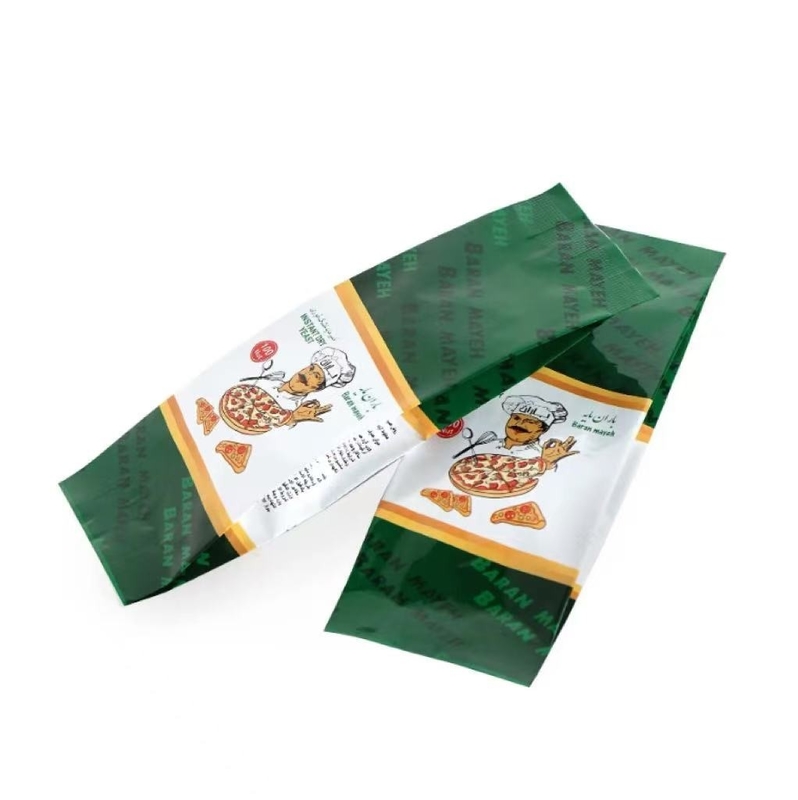 Custom Printed Matte Side Gusset Aluminium Foil Mylar Bag Yeast Food Packaging Kantong Plastik