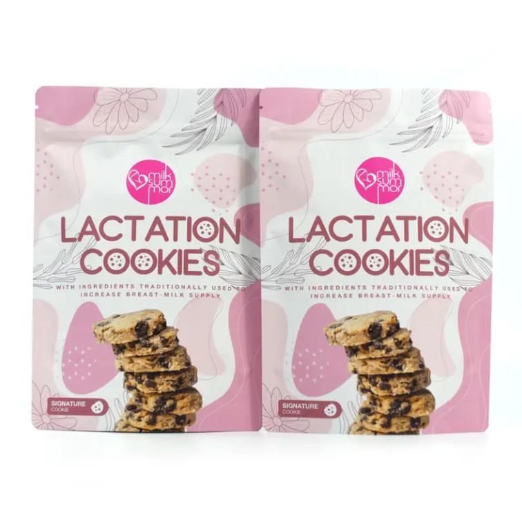 Custom Printed Smell Proof Ziplock 3.5g 500 gram Makanan Biskuit Gummy Kemasan Stand Up Pouch Cookie Mylar Bags