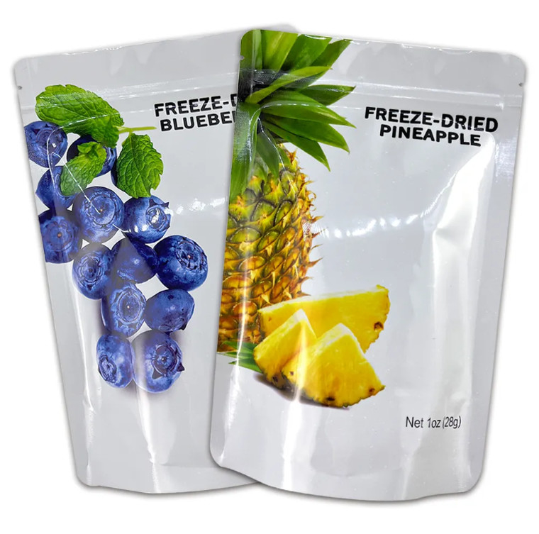 Glossy Stand Up Zipper Bag Untuk Freeze Dried Fruit Packaging Bag Print Food PE Heat Seal Digital Printing Cake Bag Retort Bag