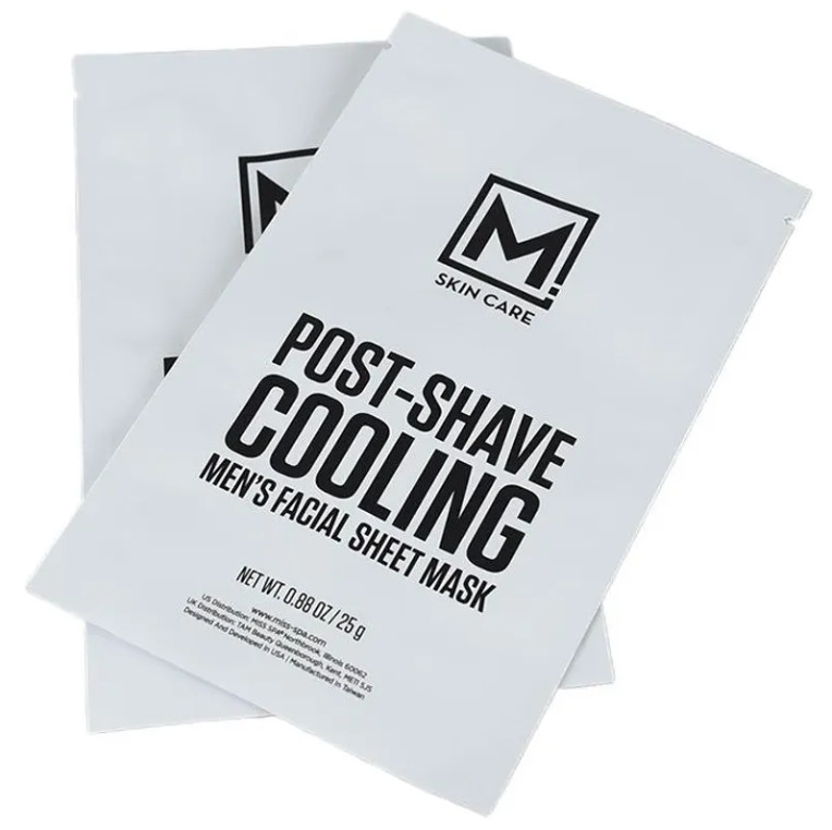 Logo Khusus Ditcetak Tiga Sisi Panas Disegel Flat Kosmetik Topeng Wajah Kemasan Tas Topeng Wajah