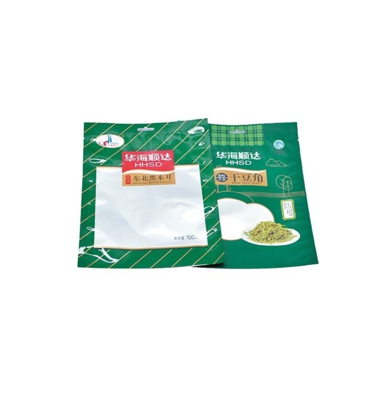 Plastik 3-Side Sealed Zipper Packaging Bag dapat disesuaikan, panas disegel dan disegel kembali, dan adalah Food Packaging Bag datar
