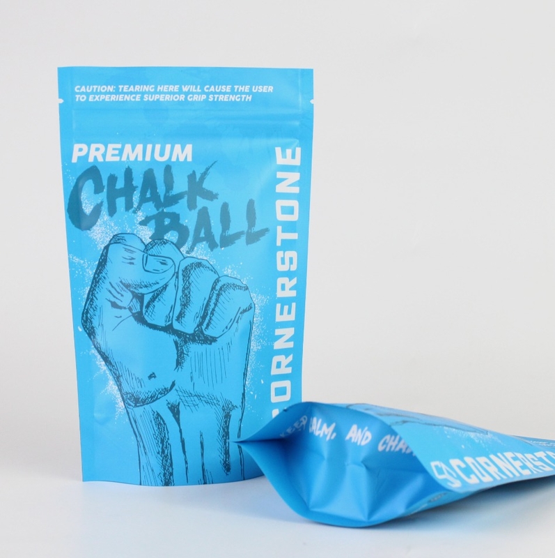 Tas kemasan bola pena bubuk matte bermutu tinggi dengan ritsleting dan aluminium foil