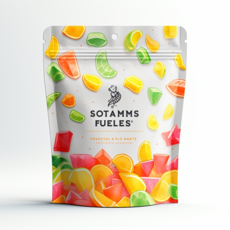 Bahan Laminasi Eco-Friendly Gummy Bag Upright Bag Kemasan 100% Daur Ulang Kualitas Tinggi Buktinya Kelembaban