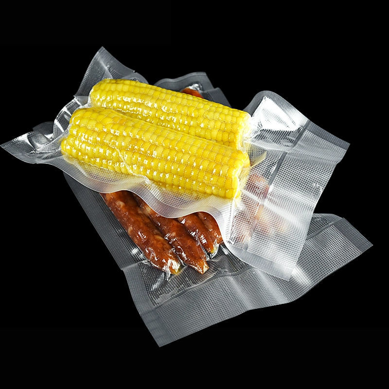 Kantong Kemasan Plastik Berkualitas Komersial, 3 Sisi Penyegelan Panas, Kantong Tekstur, Kantong Kemasan Vakum Timbul, Makanan, Daging, Kacang