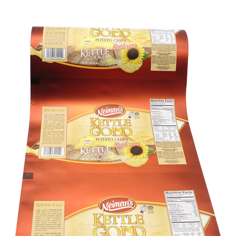 Laminated BOPP/VMCPP Food Grade Plastic Pouch Film Roll Untuk Mesin Pengemasan