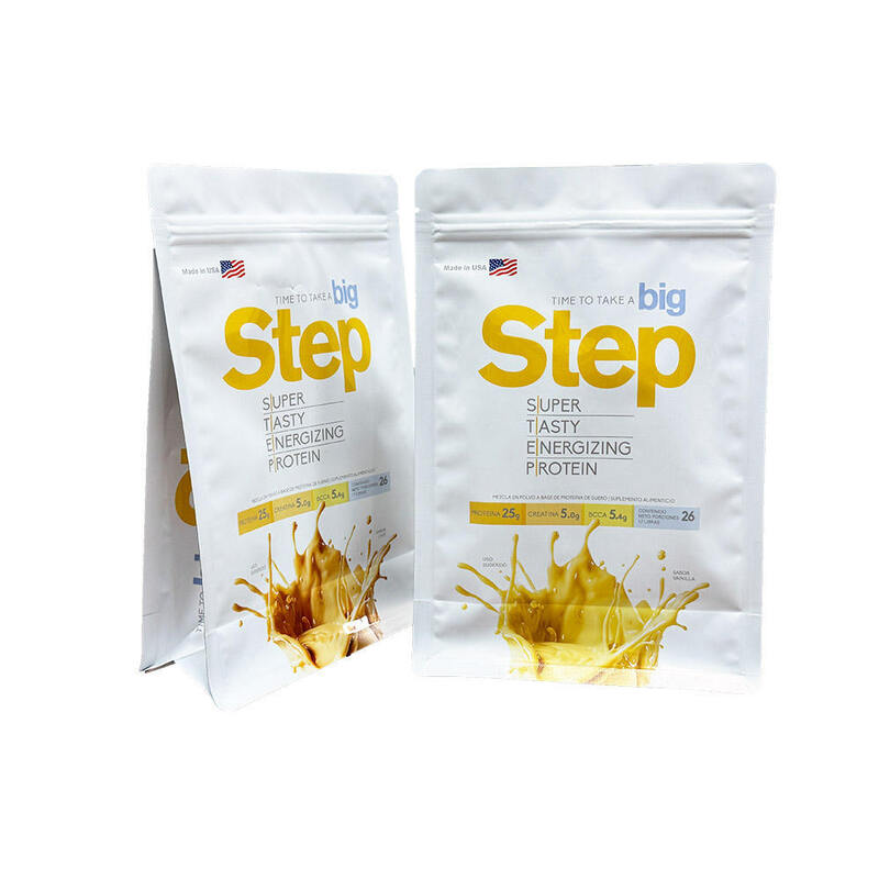 Custom Printed Stand-Up Ziplock Bag Untuk Pengemasan Makanan Untuk Snack Candy Powder Nuts Dry Spice Powder Gula